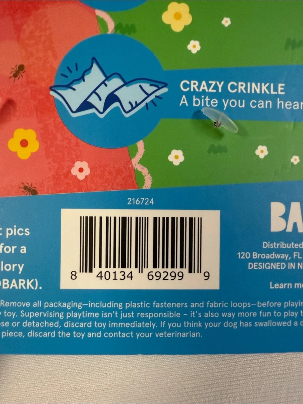 Bark Dog Chew Toy Squeaky Hummus Carrot Crinkle XS Small Med Pups Gift NWT